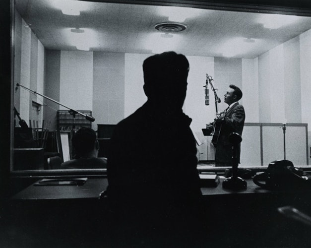 Jim Reeves and Chet Atkins during a session at RCA Studio B